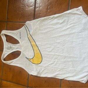 Nike Soccer White Tank Racerback Top